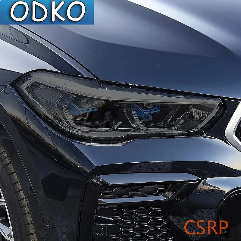 Car Headlight Tint Smoked Black Protective Film TPU Stickers For BMW X1 X2 X3 X4 X5 X6 X7  2008-2022 Accessories