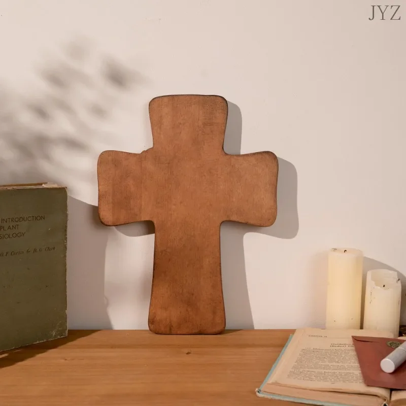 Religious Christian Cross Wooden Wall Faith Hope Catholic Church Home Living  Decor