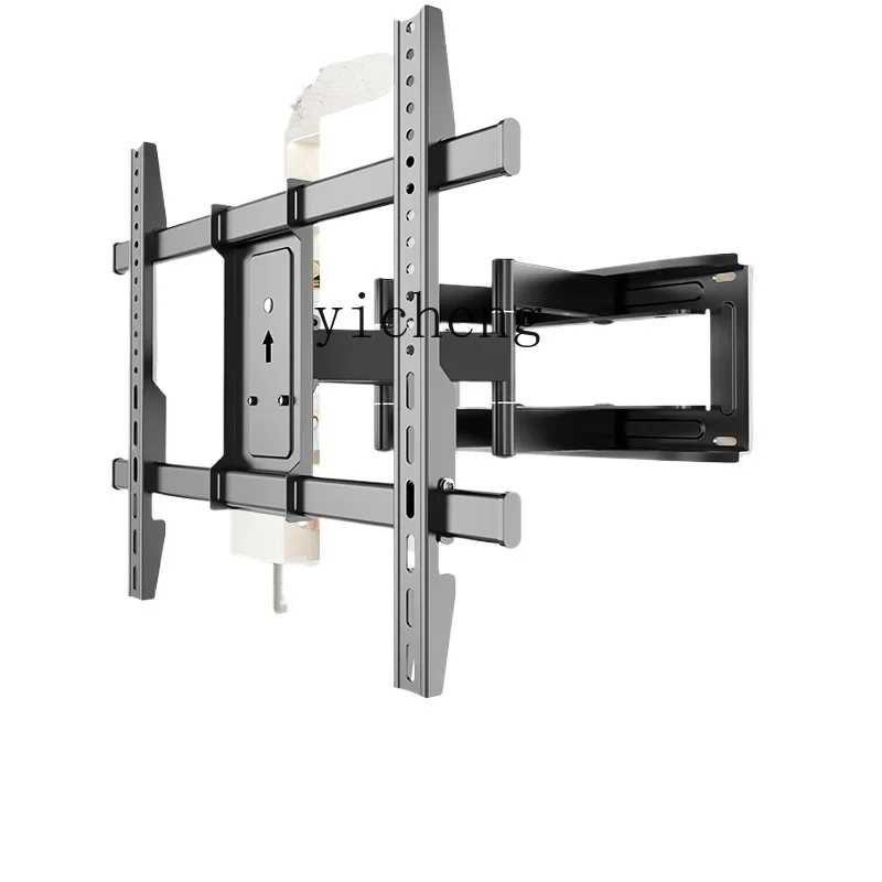 TV telescopic hanger universal wall hanging can be embedded and rotated
