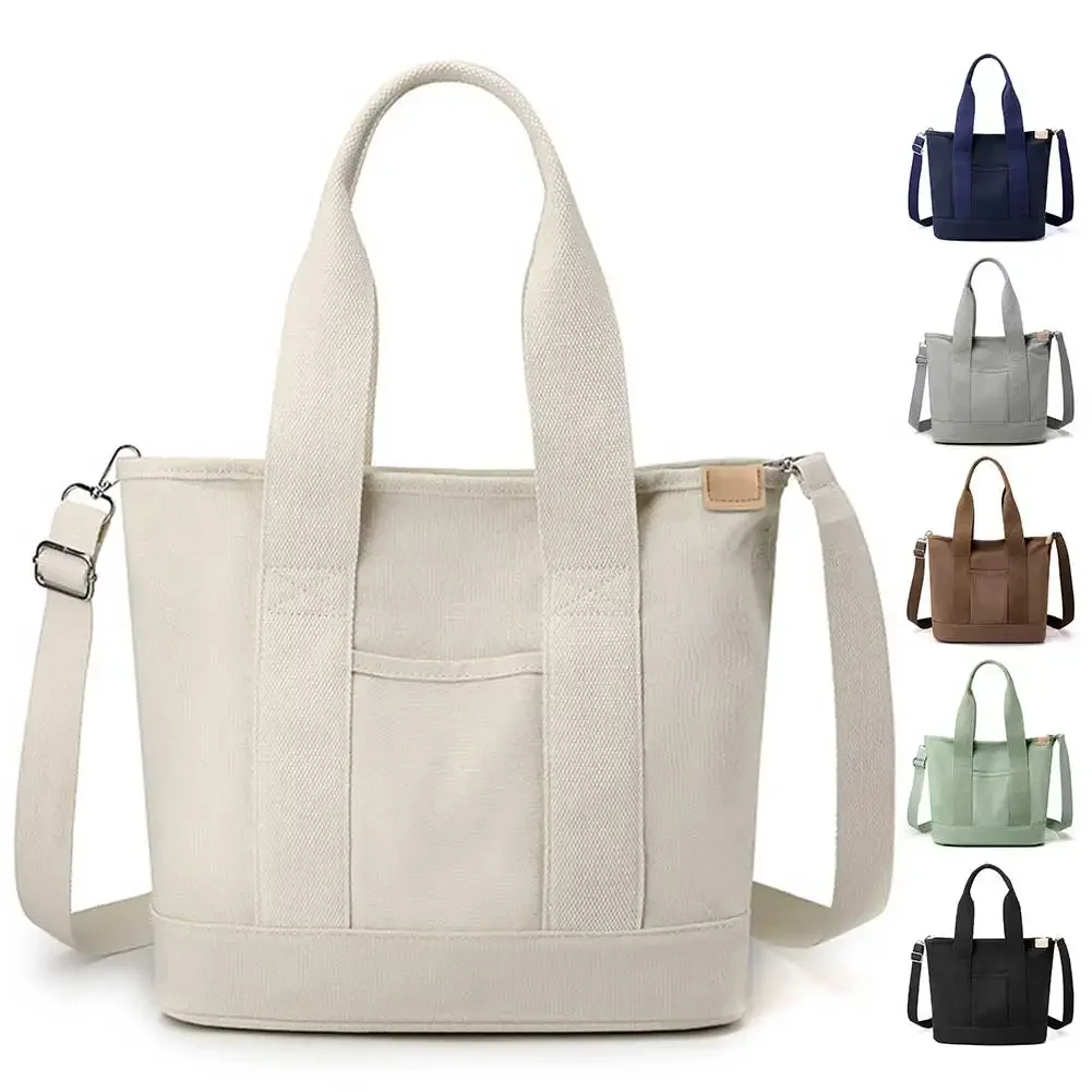

Women's Crossbody Bag Large Capacity Canvas Handbag Adjustable Strap Shoulder Bag Multi-compartment Travel Commuter Purse