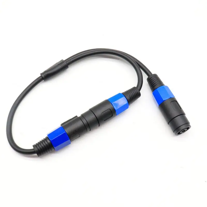 

Новый кабель-разветвитель Speakon 50 см, 1 штекер на 2 гнезда XLR Y-разветвитель Кабель-разветвитель Speakon 1 «мама» на 2 штекера