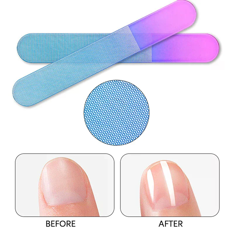 Nano Glass Nail File Sanding Polishing Buffer Block Nailfile Manicure Tool