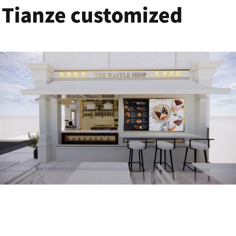 

Customized-modern coffee shop design custom coffee bar OEM solid wood interior design cafe counter