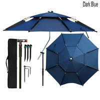 Big Fishing Umbrella Sun Rain Protection Adjustment Outdoor Fishing Umbrella Camping Double-layer Beach Umbrella Patio Umbrellas