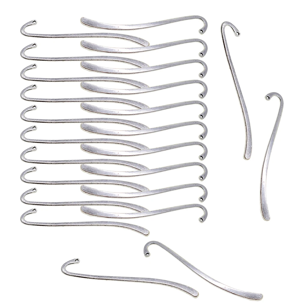 후크 북마크 아연 합금 쥬얼리 만들기 장식, 수집 기념품 비즈, 수제 DIY 공예, 빈티지 북마크, 24 개 