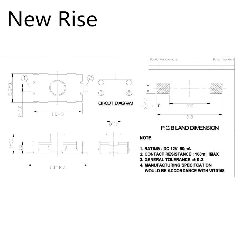 10Pcs 3*6*2.5 Micro Switch Normally Closed 3*6*2.5MM 3x6x2.5mm SMD Tact Switch Blue Touch Button