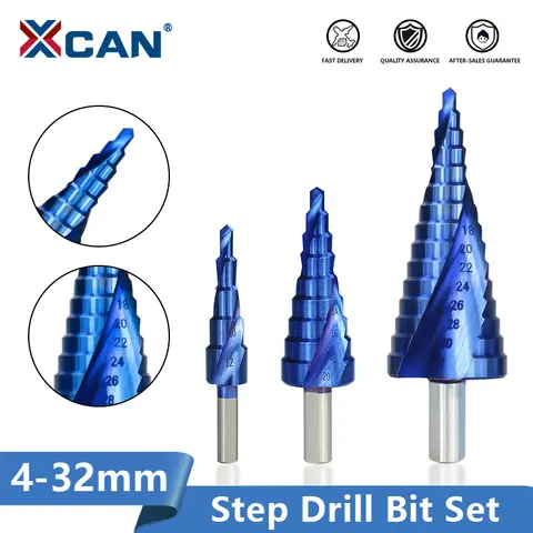 Metal Step Drill 4-32mm HSS Nano Coated xcan