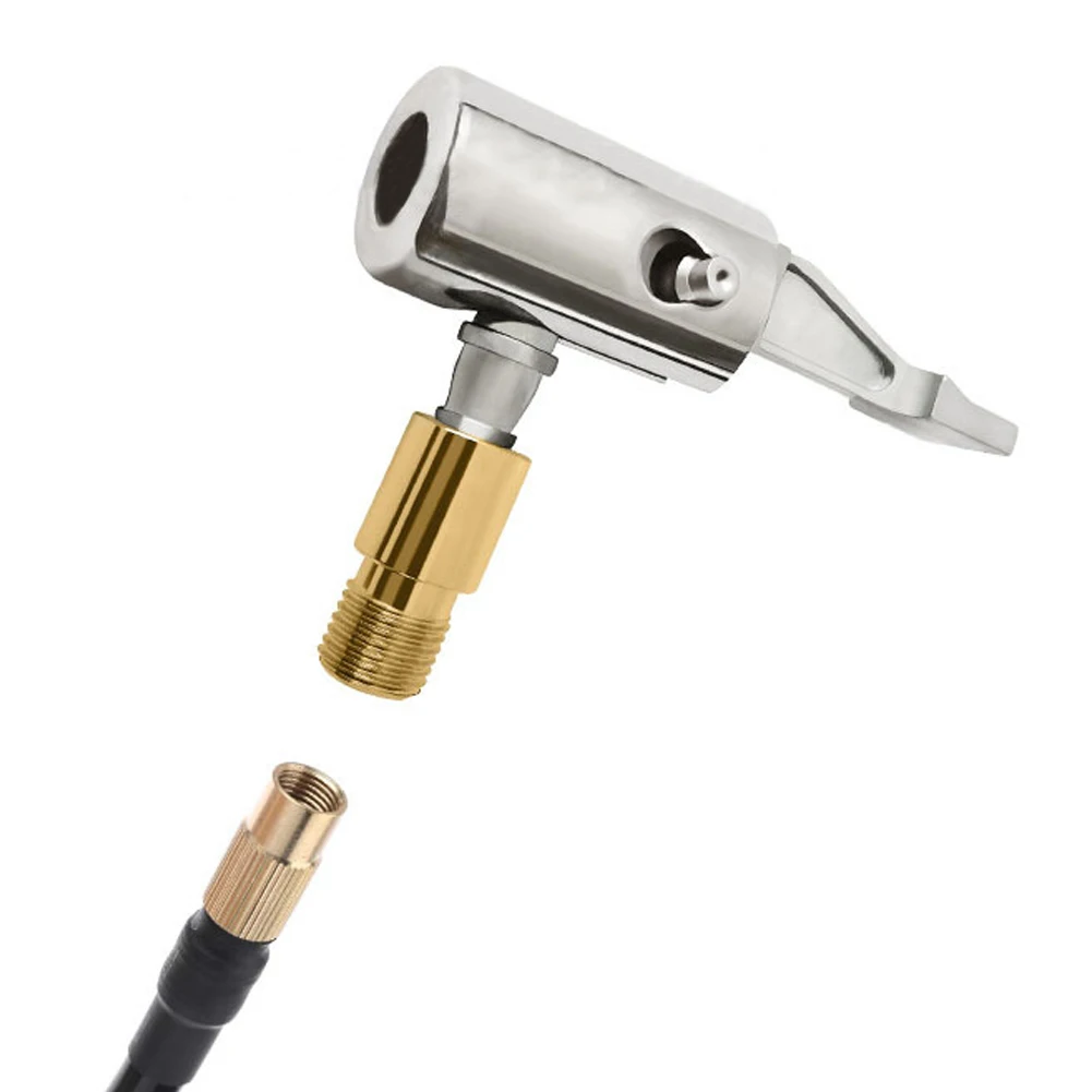 Portable Inflatable Pump for Car Tire Air Chuck Compressor Tire Inflator Tire Chuck with Barb Connector for Hose Repair