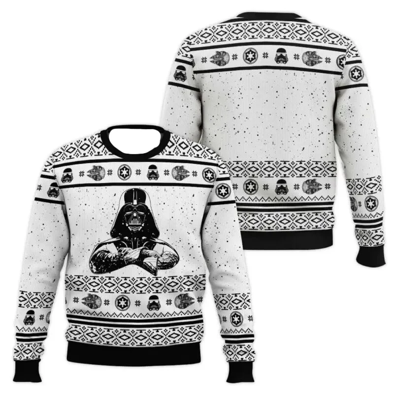 

Merry Sith-Mas Дарт Вейдер 2025, новая мода, уродливый рождественский свитер, весна-осень, мужская толстовка, женский пуловер с капюшоном, топы