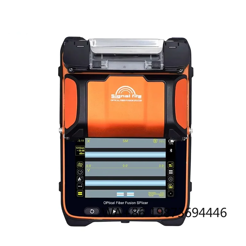 Six-motor automatic fiber fusion splicer, core alignment FTTH optical fiber splicing tool