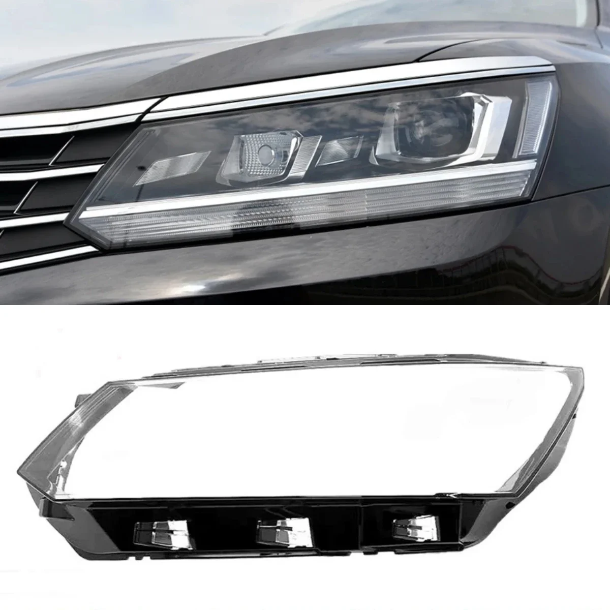 

For Volkswagen VW Passat Halogen Headlamp Cover Transparent Headlight Shell Replace Original Lampshade Plexiglass 2016 2017 2018