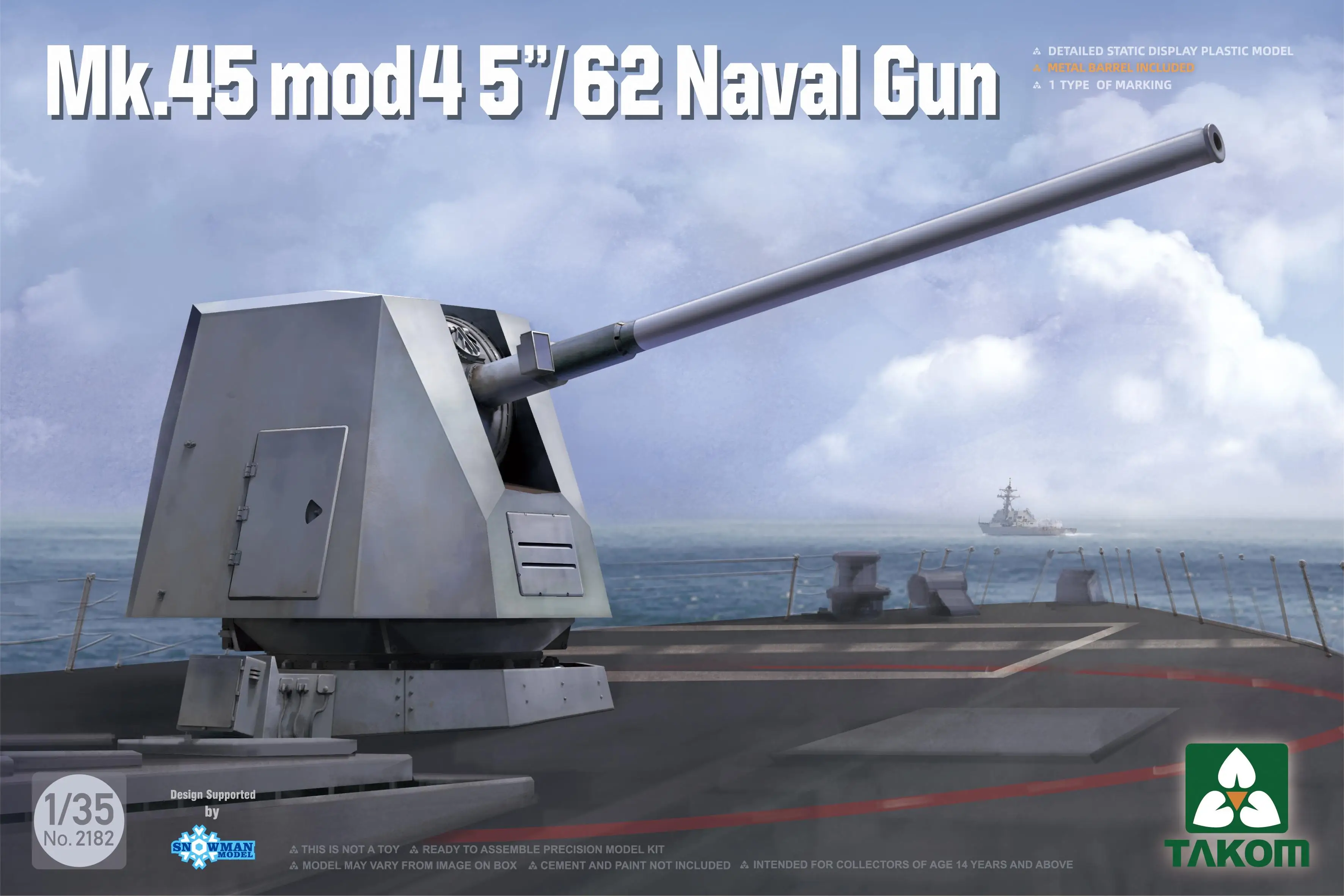 

TAKOM 2182 1/35 Mk45 mod4 5”/62 127mm NavalGunModel Kit