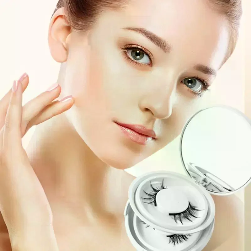 Magnetic False Eyelash Storage Box With Mirror Portable Display Case Makeup Organizer Beauty Tool Holder Travel Friendly