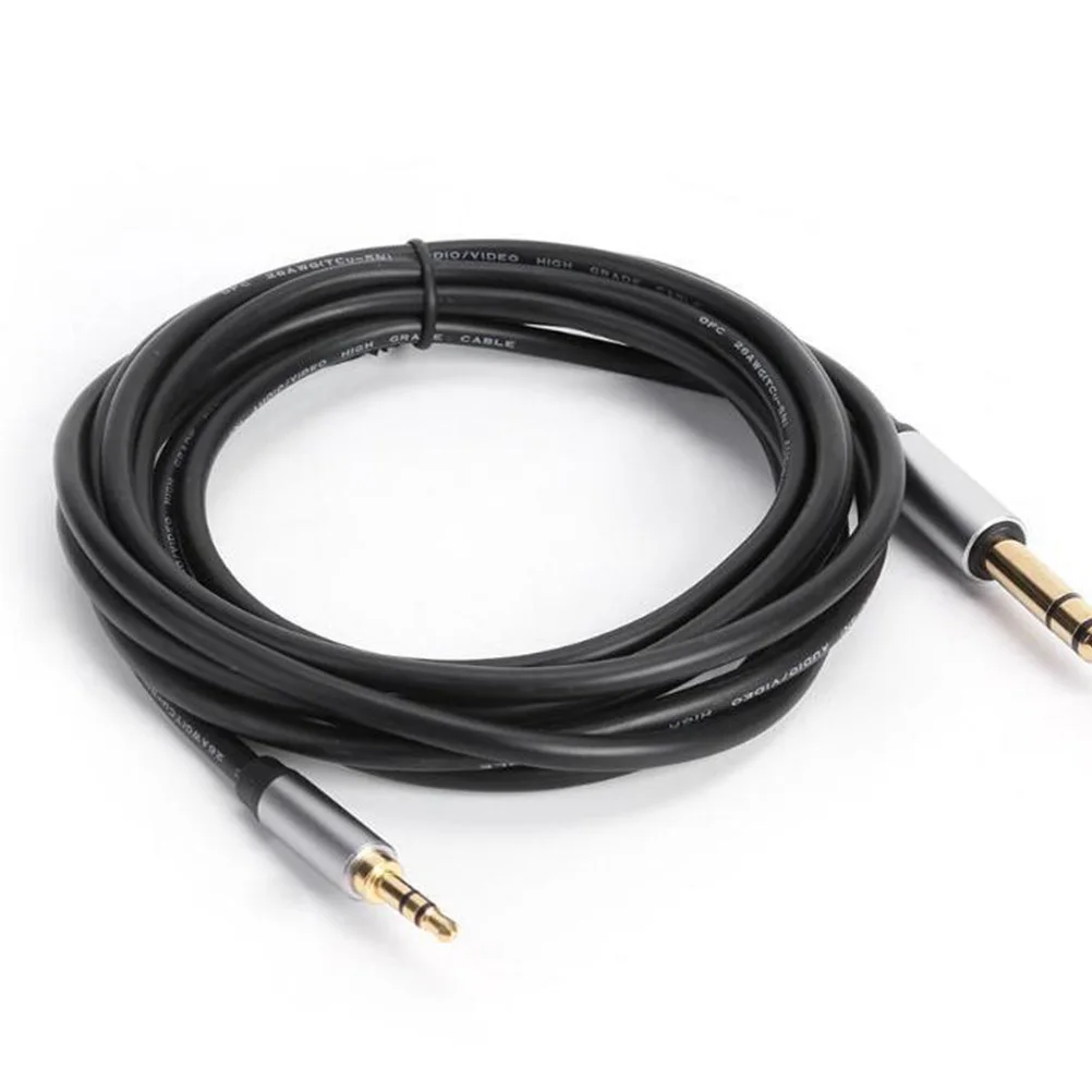 

3.5 to 6.5mm Male to Male Audio Cable Gold Plated Interface Pure Copper Conductor Aluminum Alloy Shell for Phone Computer