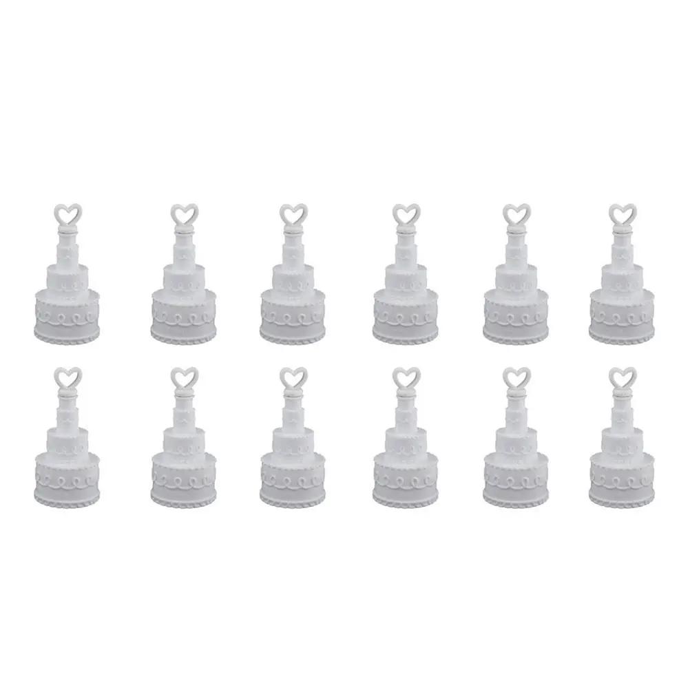 

12pcs Cake Bubble Bottles Wedding Decor Love Heart Shape Top Lightweight Kids Toy Party Outdoor