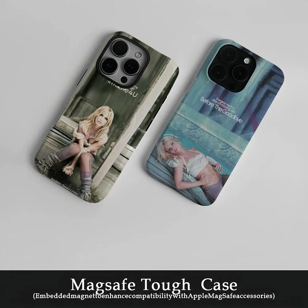 

Britney Spears Fashion Phone Case Film Korean INS For IPhone 16 15 14 13 12 11 Pro Max Plus Luxury Magnetic Double-layer Cover