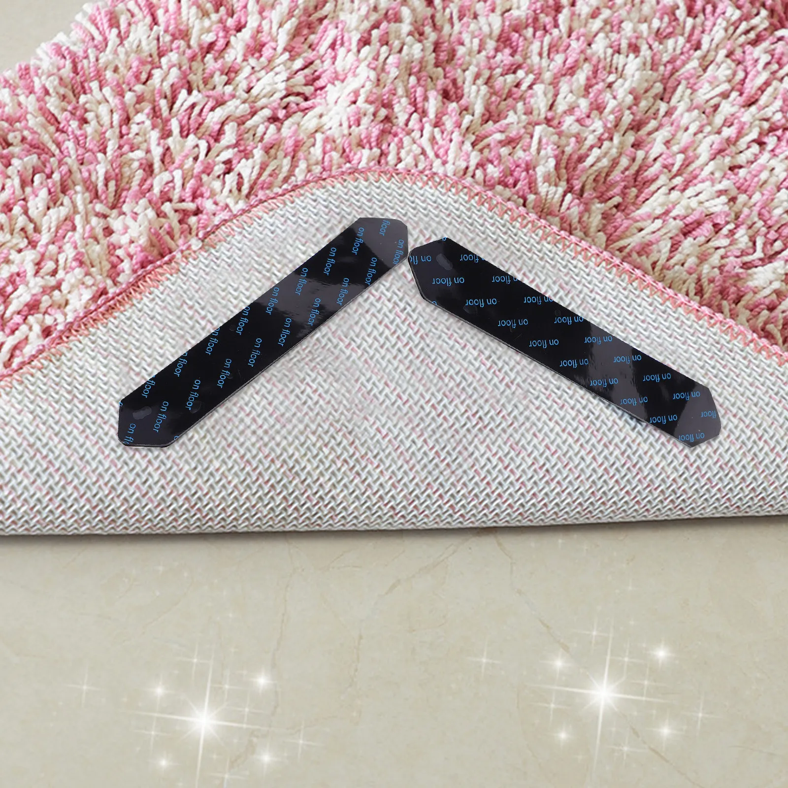 8Pcs Anti Slip Double Sided Fixing Stickers Rug Pad Non-Skid Carpet Tape Prevent Curling Wrinkles Floor Protection