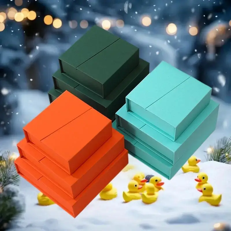 صندوق تغليف مجوهرات فوليو فليب، صندوق منظم مجوهرات وقلادة وخاتم، صندوق مجوهرات من ورق الكرافت السميك