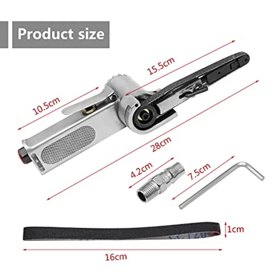 Mini Handheld Angle Grinder Industrial Pneumatic Tool Mini Air Belt Sander suitable for Spot Welding Parts Grinding, Burr Remov