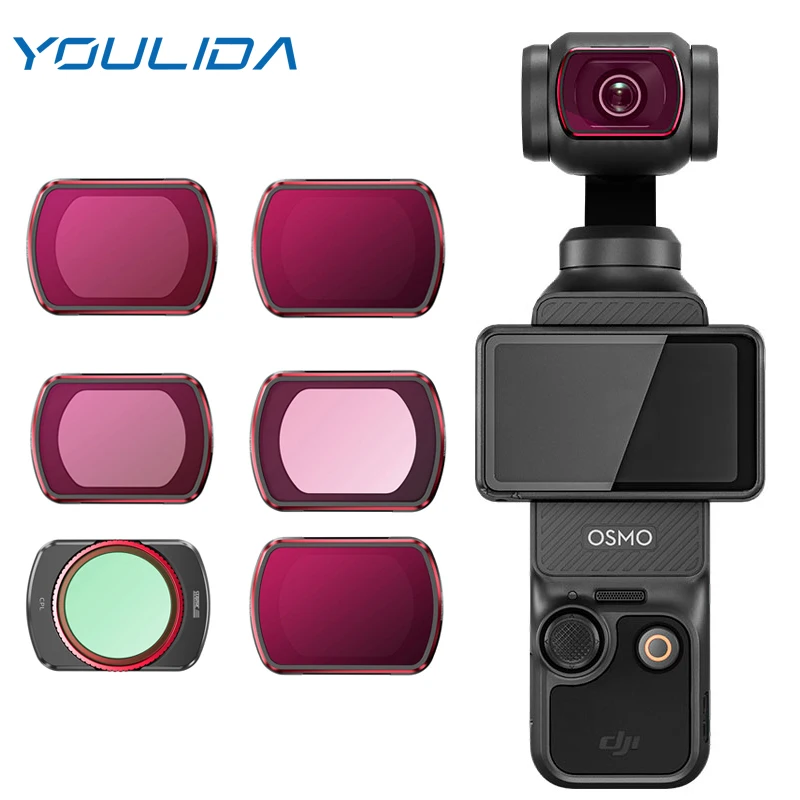 

Magnetic ND Filter Set for DJI Osmo Pocket 4/3 – ND8/16/32/64/256 CPL UV HD Optical Glass Lens Vlog Photography Filter Kit