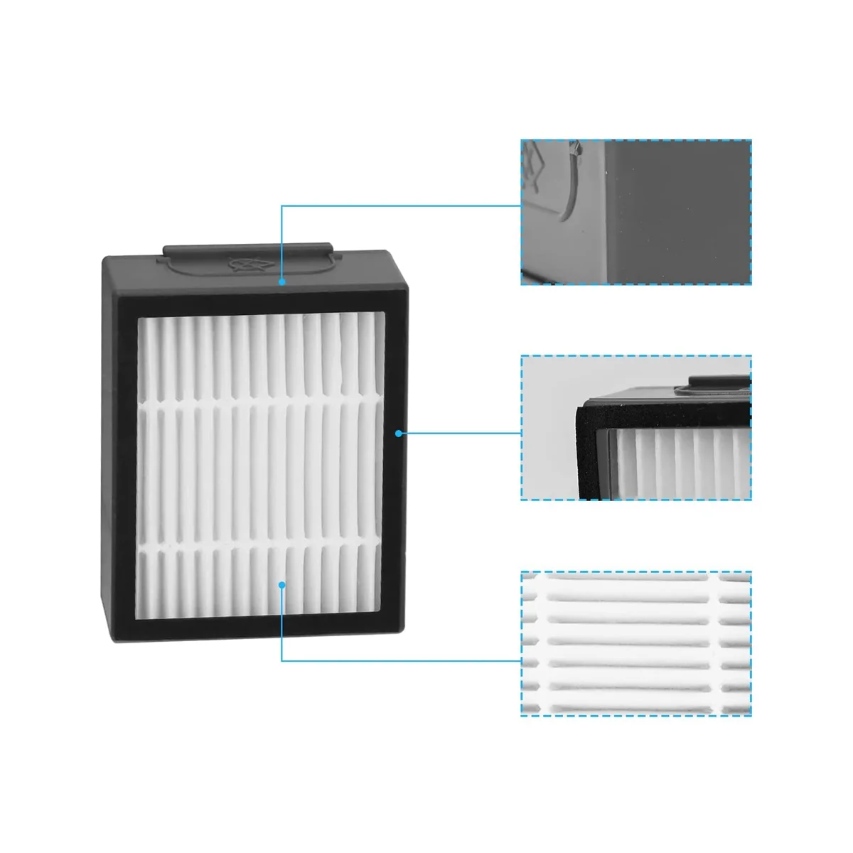 9Pcs Replacement HEPA Filter for iRobot Roomba Series: E5 E6 E7 I1 I3 I4 I5 I6 I7 I8 J7 Vacuum Cleaners(NOT for J7+)