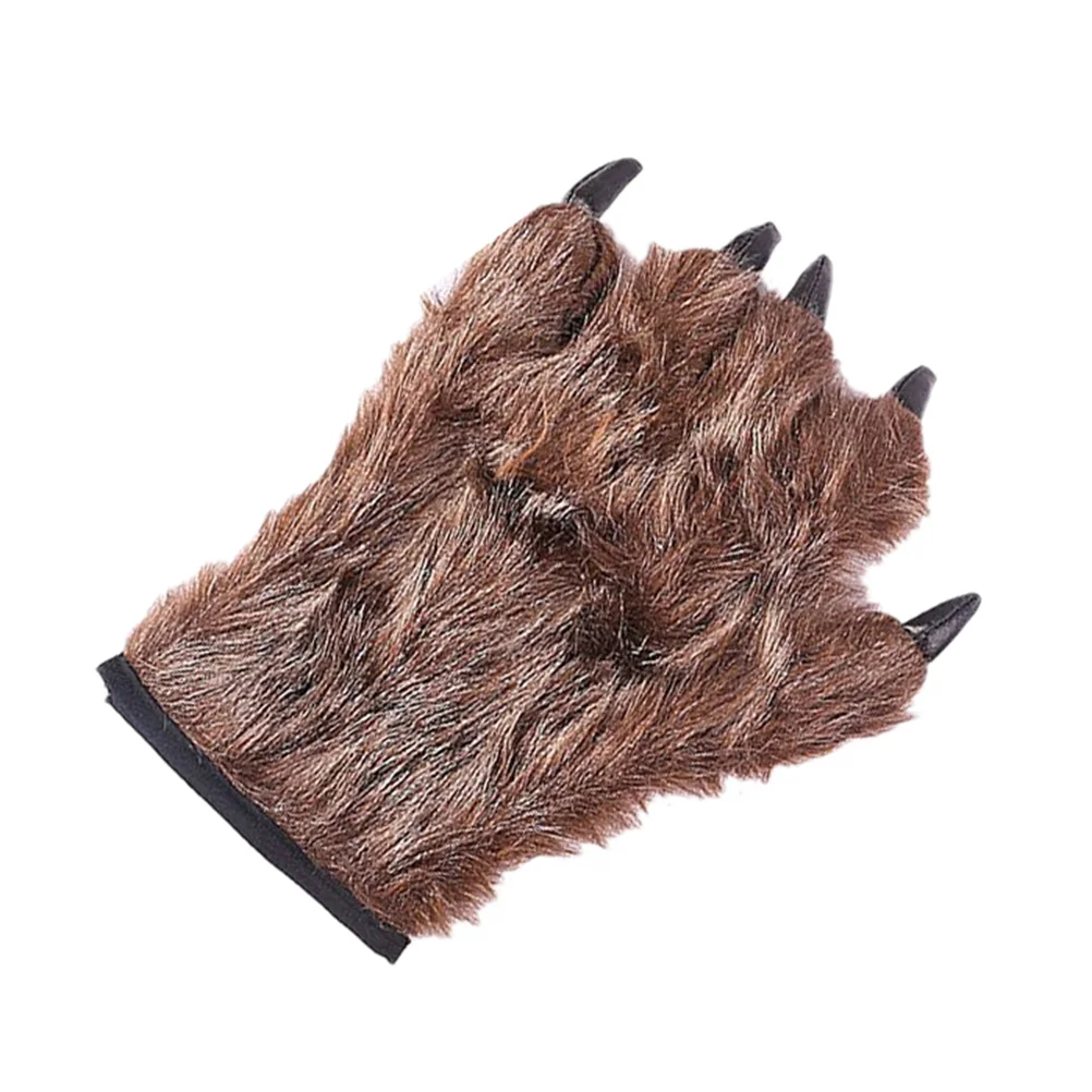 1 Pair Halloween Horrible Wolf Claw Gloves Animals Cosplay Costumes Party Dressing Prop Funny Werewolf Gloves Trick Props