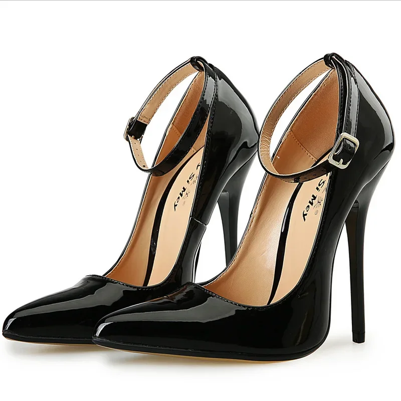 

2024 New Spring Autumn Casual Women Pumps Platform Sexy 13CM Thin Heels Pointed Toe patent leather High Heeled Shoes