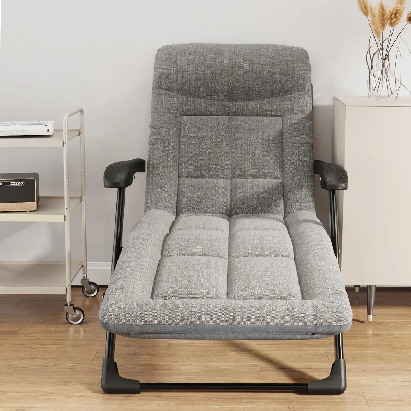 Outdoor Multifunctional Furniture Recliner Chair Swimming Pool Sunshine Folding Chair Bed