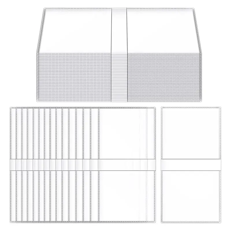 

A25P Coin Flip Holder Clear Double Pocket 200Pcs 2.5 X 2.5 Plastic Sleeves For Coin Collectors Protectors Individual Storage