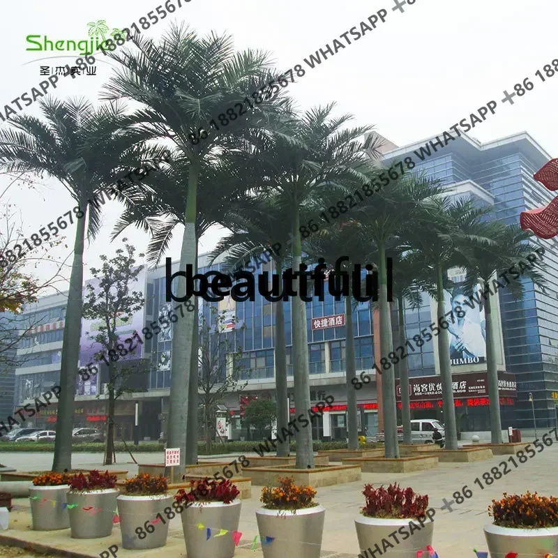 zJ Coconut trees, large indoor and outdoor tropical decoration, artificial flame retardant coconut tree street landscaping