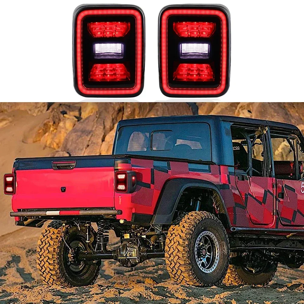 1Pair Car LED Taillight Tail Lights With Turn Signal Brake Parking Light For Wrangler Gladiator JT 2020 2021 2022 2023