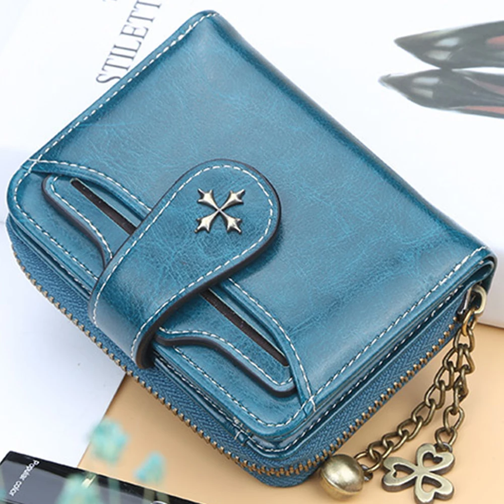 1 Stück/Baellerry Ultradünne Damen-Geldbörse, Mini-Kurzbörse, Druckknopf-Verschluss, 70% Rabatt, Kartenhalter, Geeignet für den täglichen Gebrauch, Mehrere Kartenfächer, Sicherer Verschluss – Detail 7
