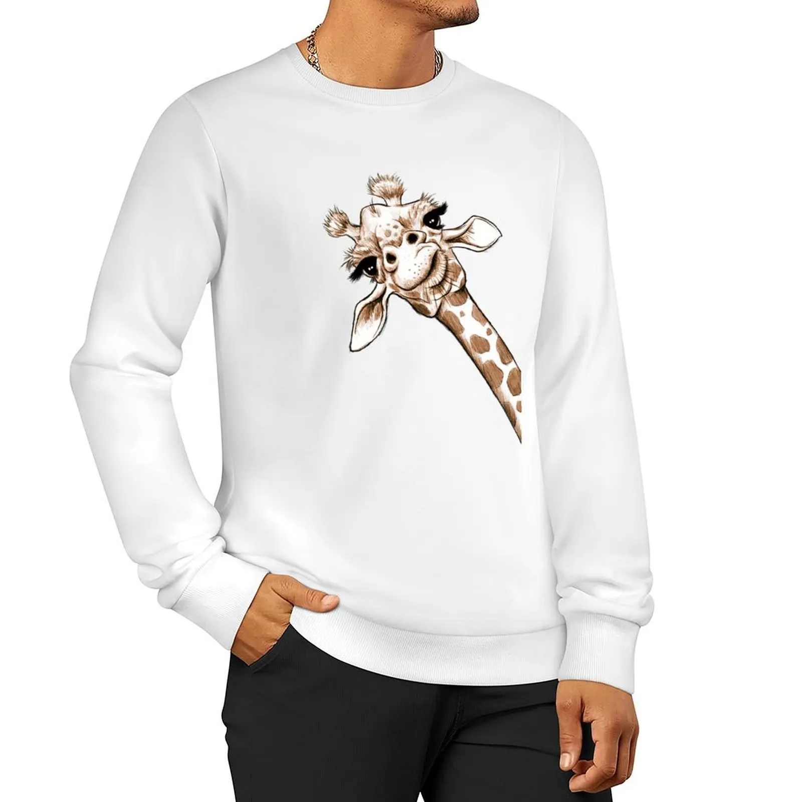 

Sketch Giraffe Art Sweatshirt male clothes new in hoodies & sweat-shirt