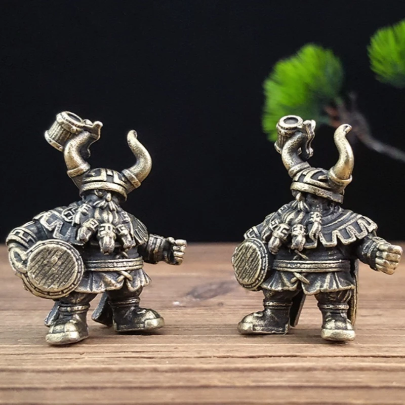 

Antique Bronze Finish Soldier Model Vintage Stylish Tiny Statue Incense Holder Tea House Office Desk Historical Lucky Decorative