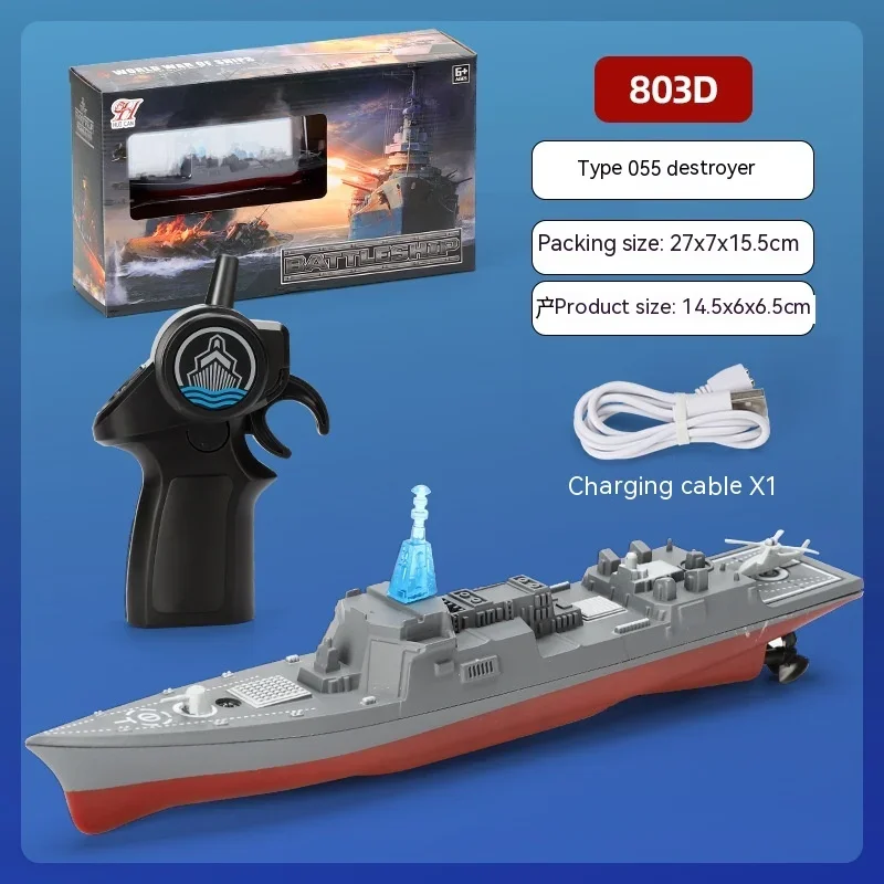 2024 New Remote-Controlled Warship With Multiple Shapes, 2.4g Remote-Controlled Boat, Electric Military Aviation Model, Water P