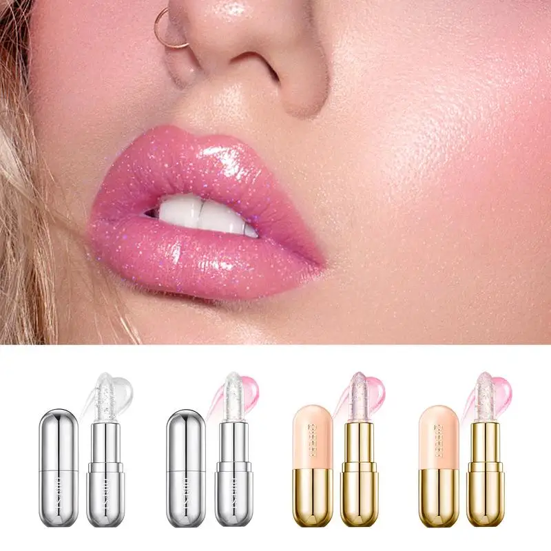 Jelly Lipstick Shimmering Crystal Jelly Lipstick temperatura cambia colore Lip Gloss balsamo per le labbra Ph a lunga durata per le donne ragazze