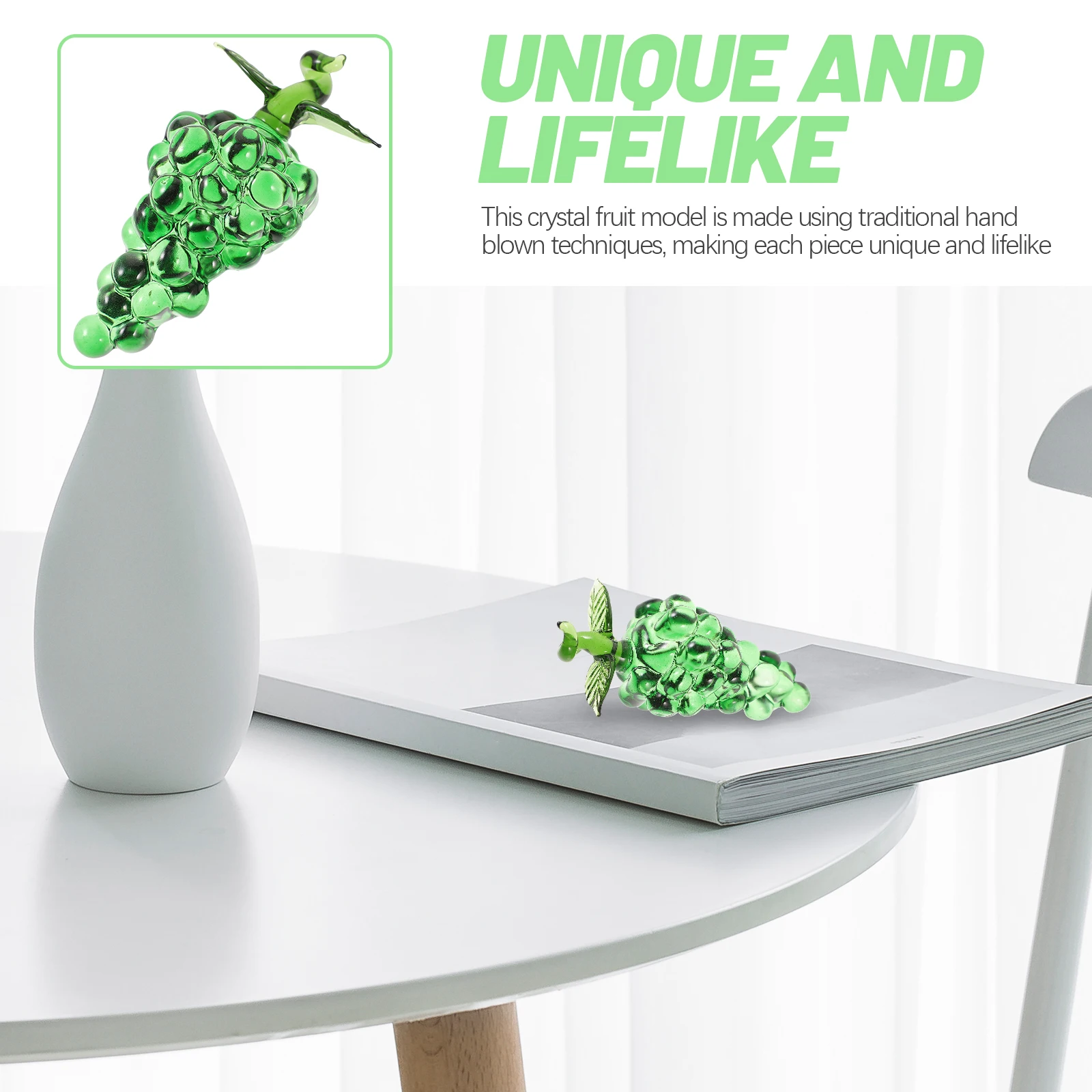 

Crystal Fruit Ornament Sparkling Material Never Fades Perfect for Special Occasions Crystal Desktop Decoration