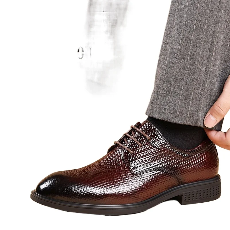 

2025 Men First Layer of Pure Cowhide Inner Leather The Insole Soft Sole European Version Bottom Business Dreby Shoes.