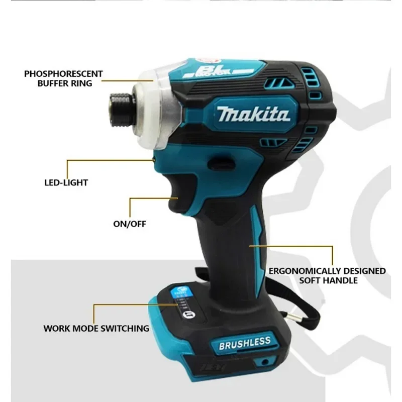 Nouveau Makita DTD171 tournevis à percussion sans fil sans brosse tournevis rechargeables perceuses outils électriques 18V BL moteur outil nu jeu de clés