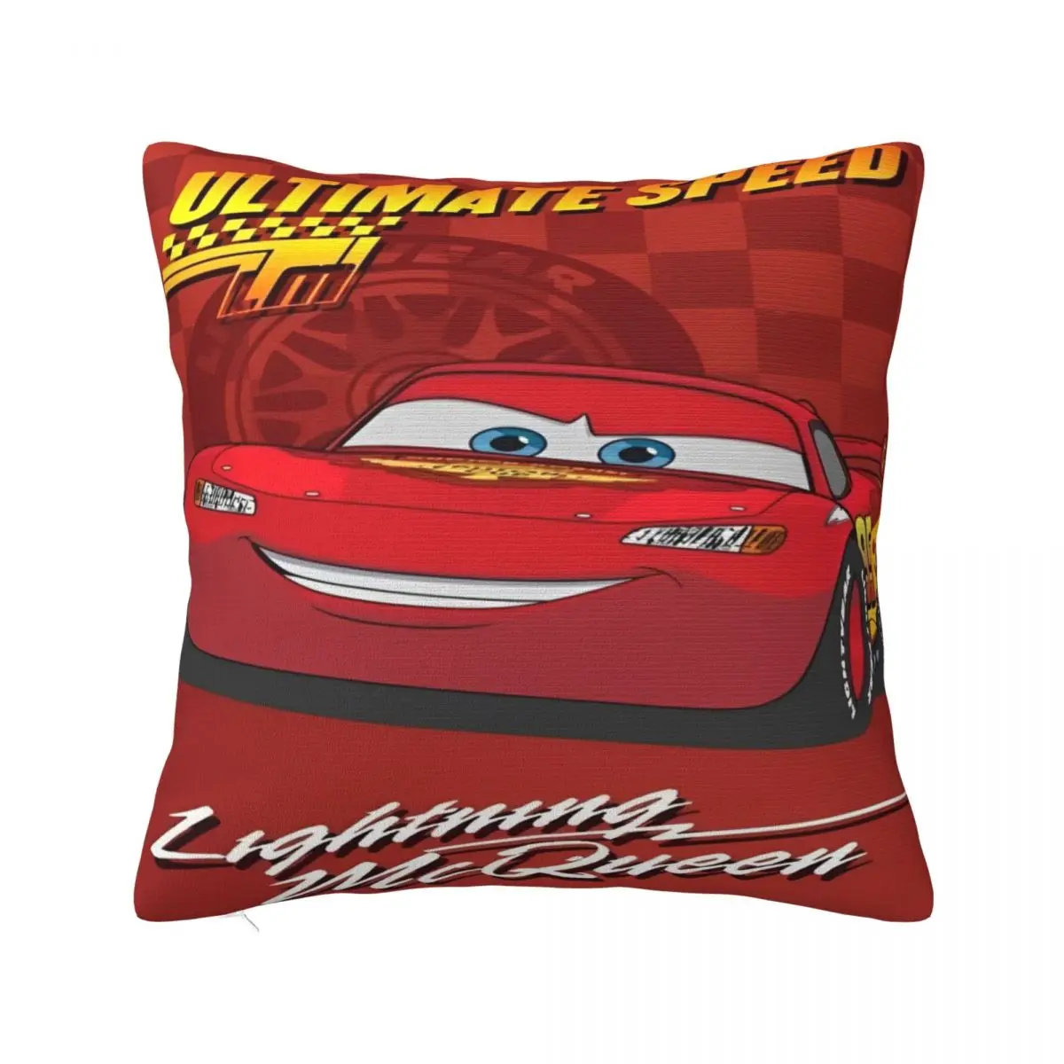 Lightning Mcqueen Pillow Covers Merchandise Printing Polyester Cushion Cover Pillow Case Cover Home Square Multiple Sizes