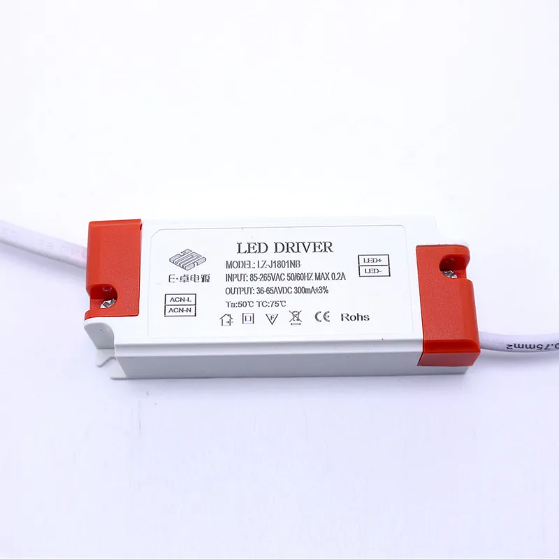 (12-18)*1W LED Driver power source for celling Led lights Downlights non-watertight AC85-265V DC36-65V 300mA  5pcs