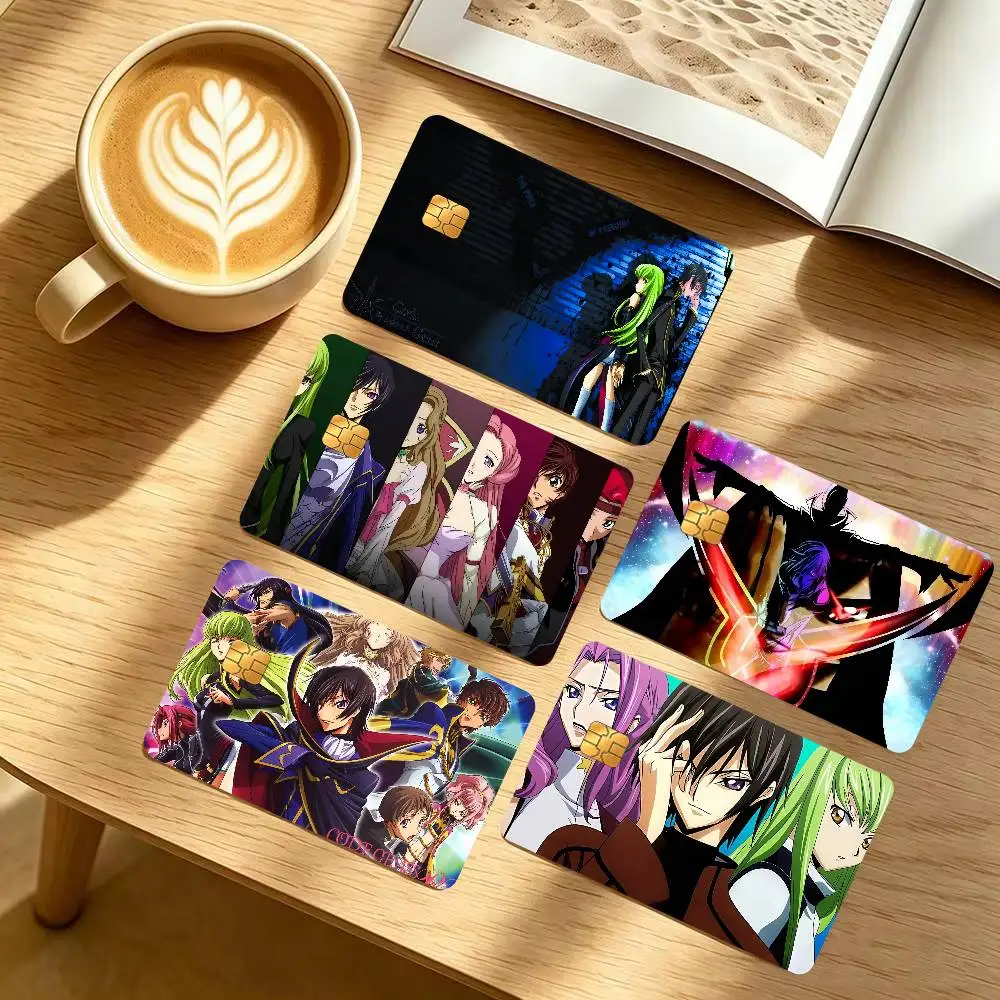 Anime Code Geass   Anmie 4pcs 1Set Sticker Film Skin Cover for Credit Card Debit Bank Card Front