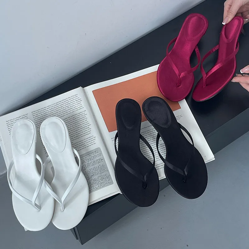 

Весенне-летние пляжные женские шлепанцы, женские шлепанцы на каблуке, модные женские шлепанцы на каблуке с круглым носком, сандалии, шлепанцы, большой размер