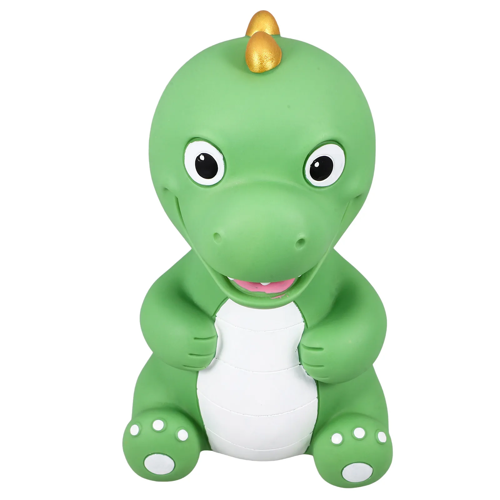 Cartoon Dinosaur-Shaped Piggy Bank for Kids and Girls Flat Bottom Stable Design Vinyl Coin Holder for Living Room Bedroom Shelf