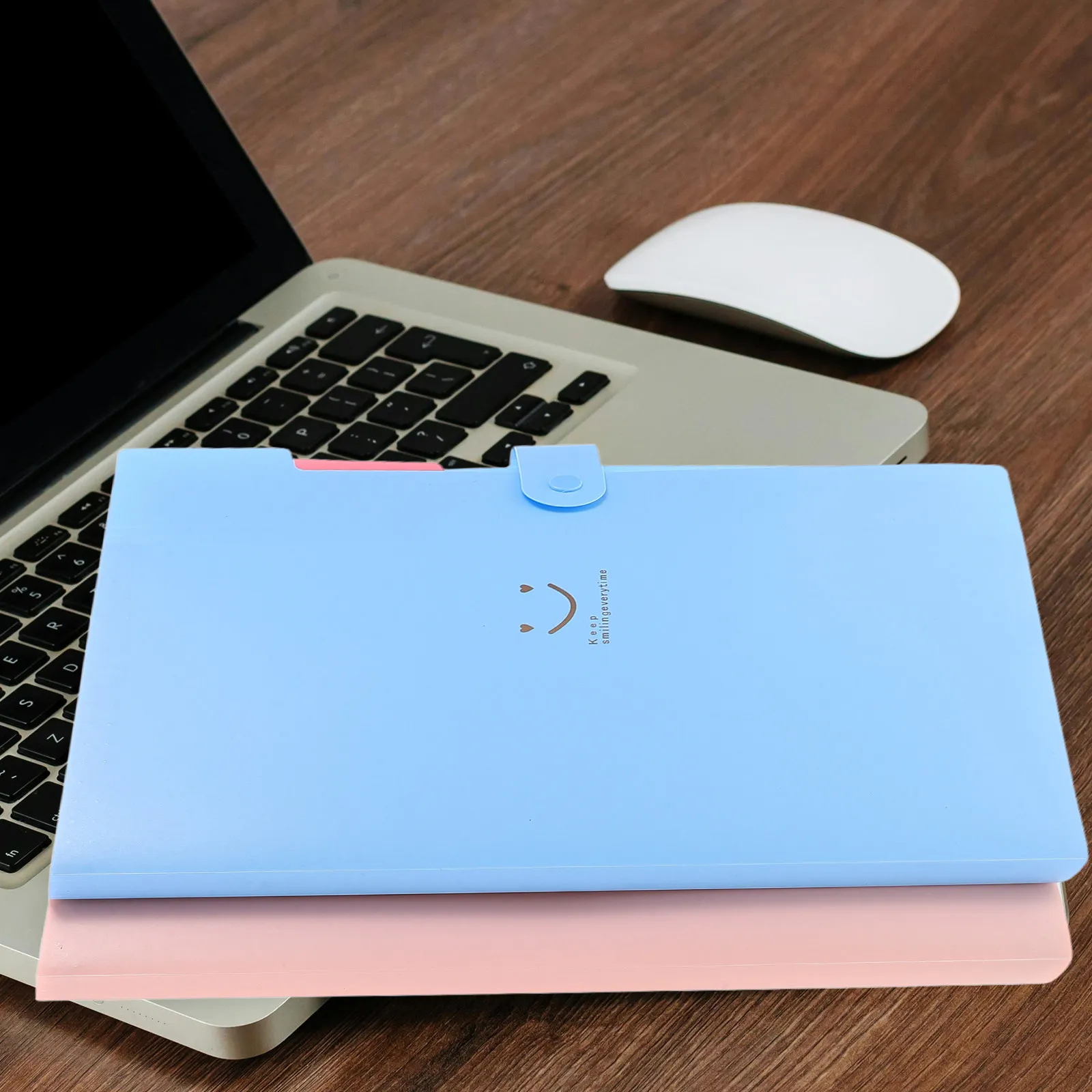 

2Pcs Candy Color Plastic File Folder Multi-Layer Expanding Document Organizer for Office School Home Large Capacity Easy Clean