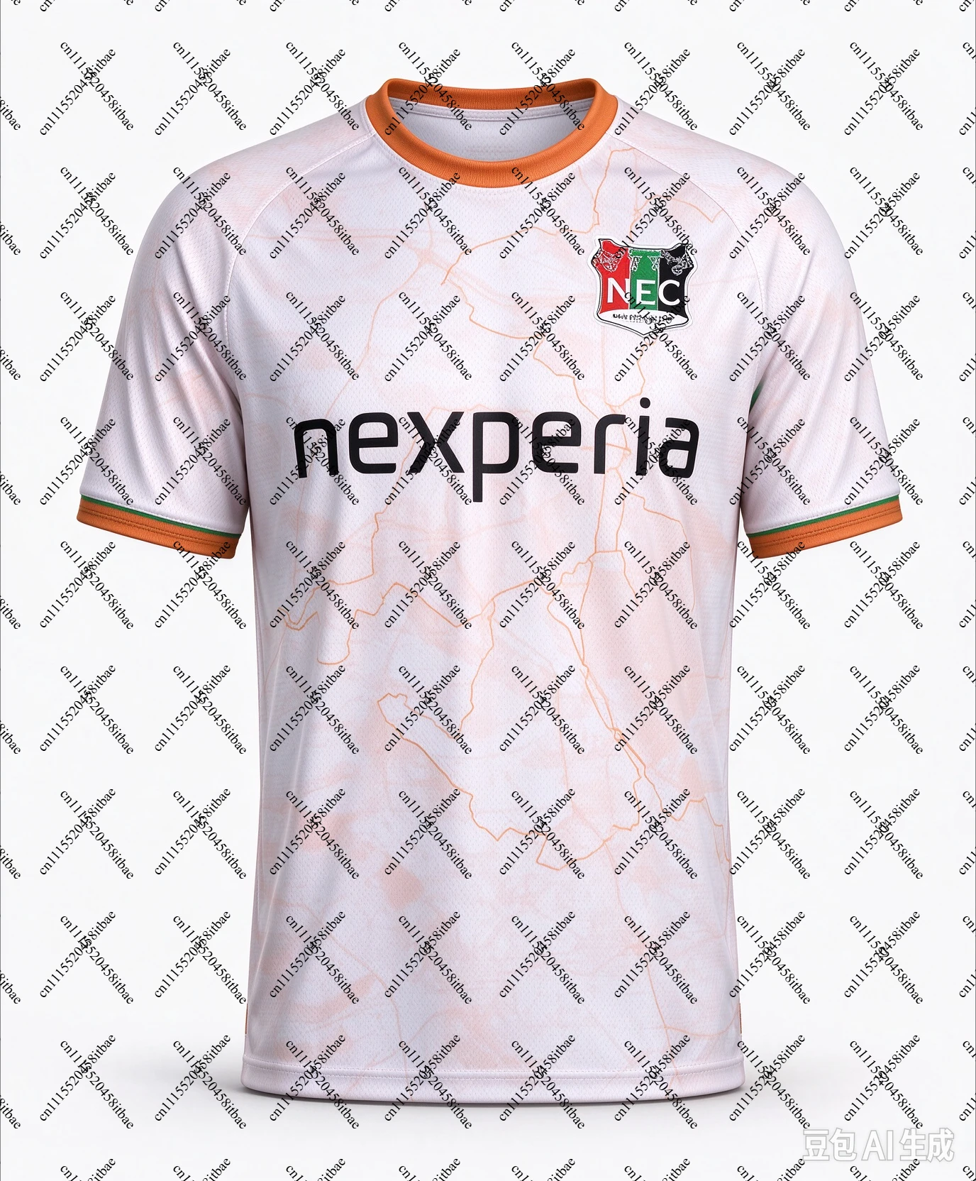 26‑27 NEC Nijmegen Soccer Jersey, Men Raglan Sleeve Color Band Fan Sports Tee, Breathable Quick Dry Football Training Shirt