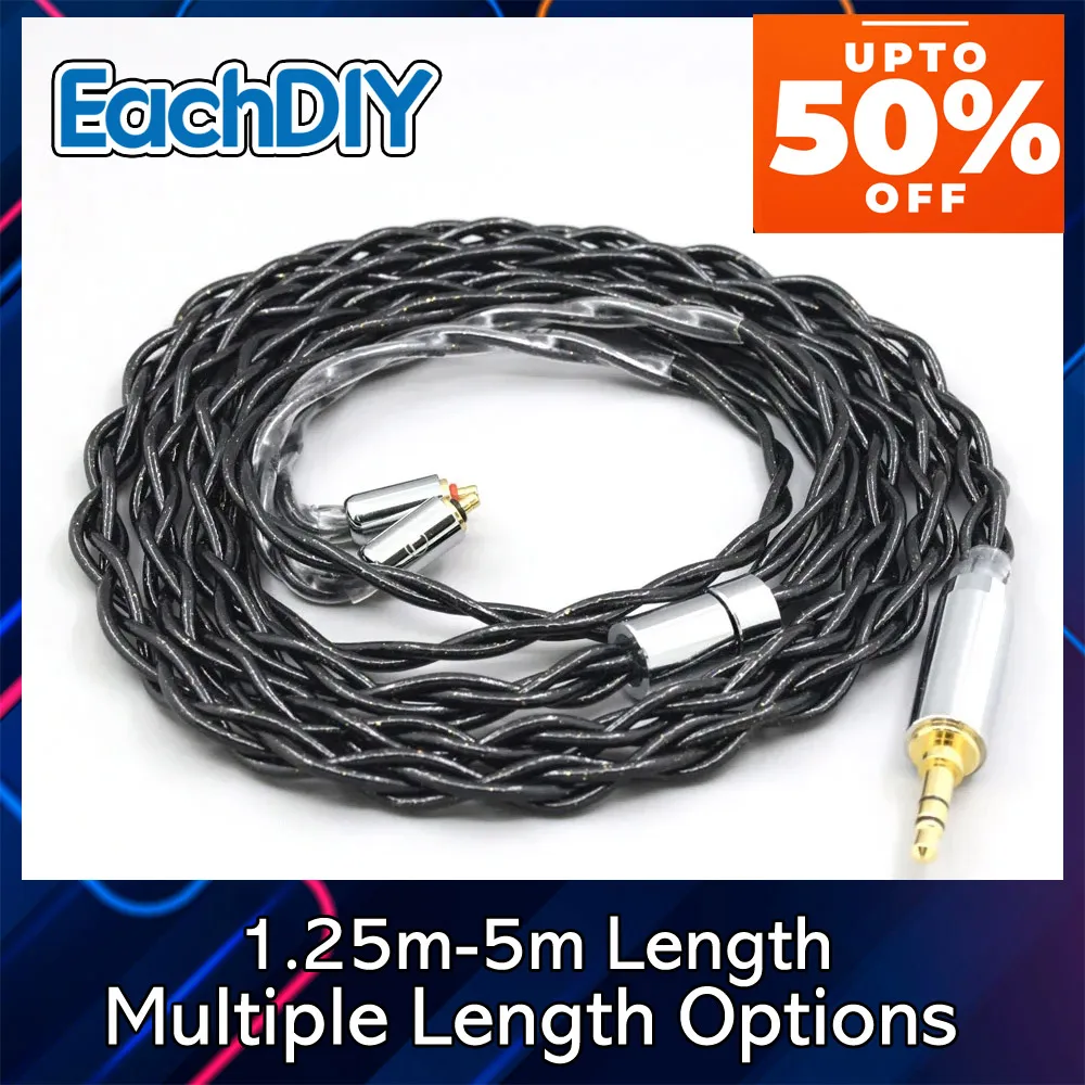 99% чистый серебряный плавающий золотой кабель для наушников с графеном для UE Live UE6 Pro Lighting SUPERBAX IPX 8325