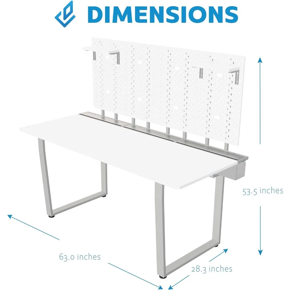 Bifrost 160 Gaming Computer Desk with Pegboard and Cable Management Storage and Shelves, Gamer Large Workstation