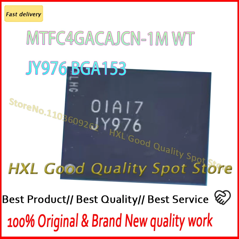 MTFC4GACAJCN-1M WT JY976 BGA MTFC4GACAJCN IC FLASH 32GBIT MMC 153VFBGA Original New 100% quality 1-5pcs/lot