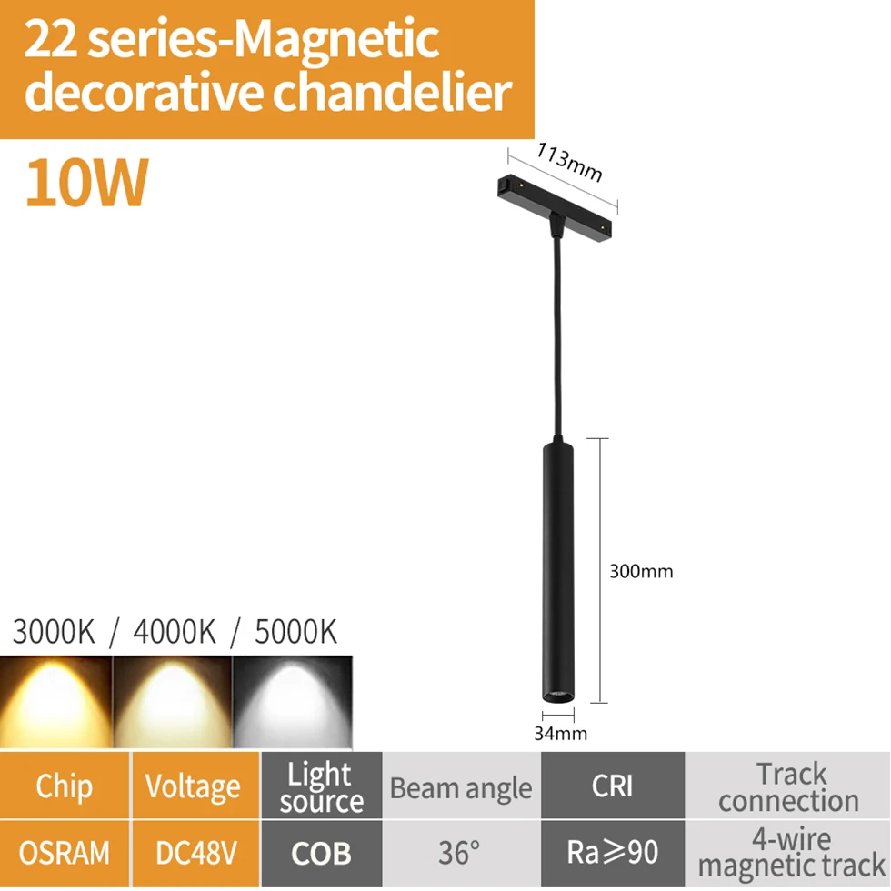 Magnetische Track Light 48V Magneet Spotlight Dimbare Schijnwerper Dali Rail Lamp Zigbee Tuya Smart Home LED Magnetische Track verlichting